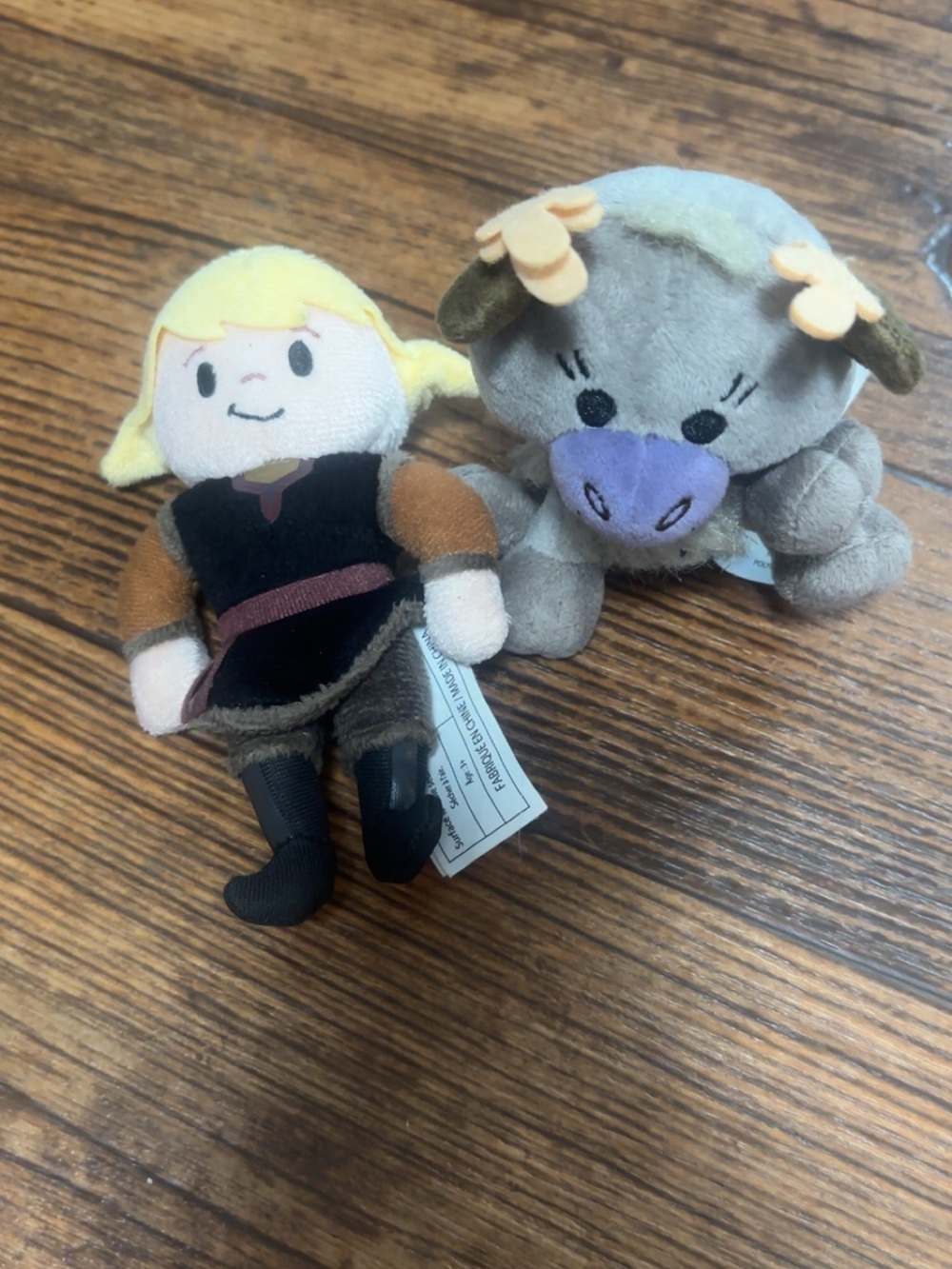 Disney Blonde Doll and Gray Plush Cow Set - Yellow, Gray, Purple Accents
